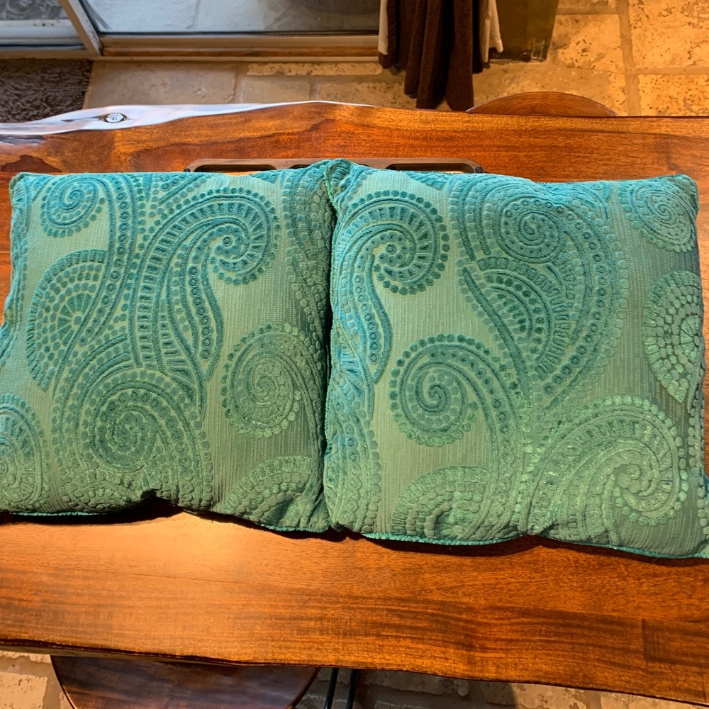 Pier One Feather Down Throw Pillows 17x17